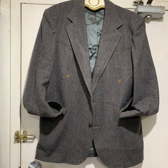 VINTAGE PENDLETON WESTERN LONG TWEED SPORT JACKETS SIZE L - Picture 7 of 13